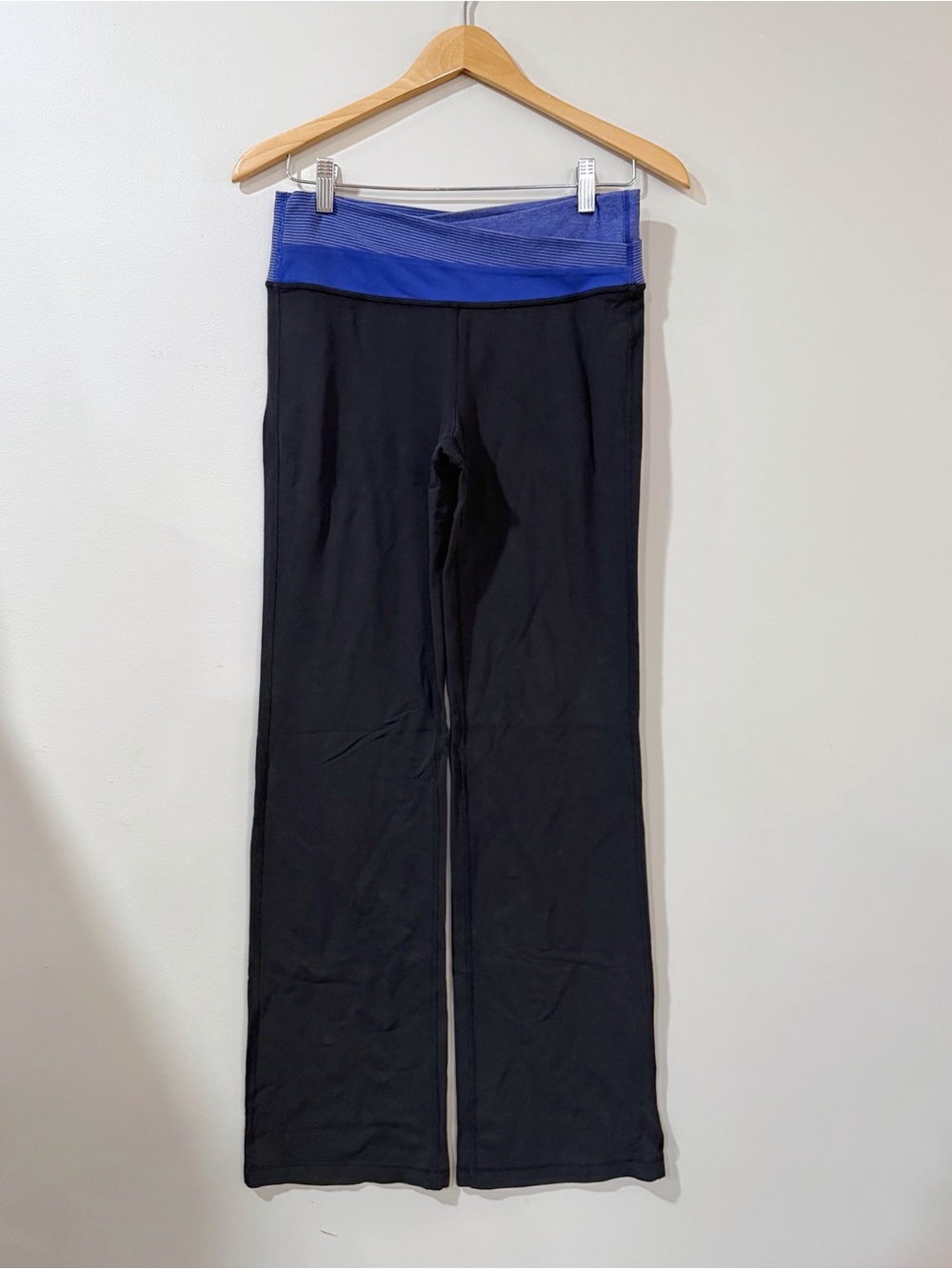 Lululemon Women Sz 4-6 Black Blue Groove Flare Yoga Pants Y2K Sportswear